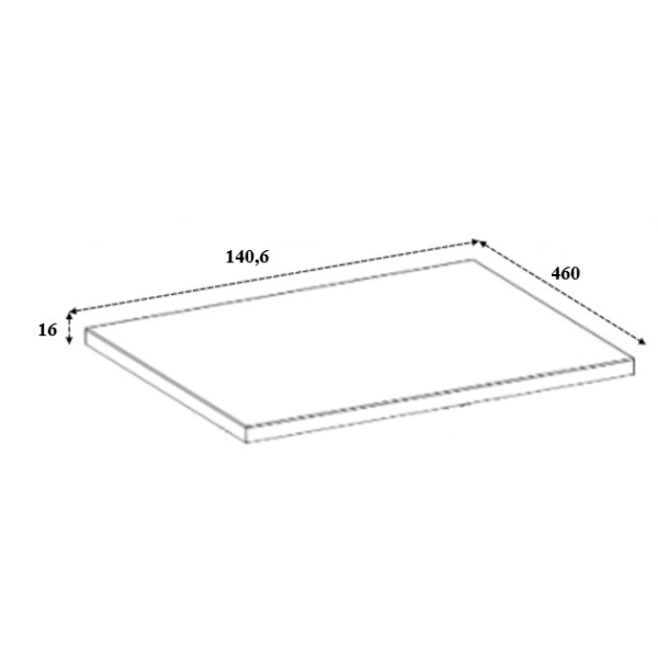 Blat Łazienkowy 140cm Czarny, Rodan